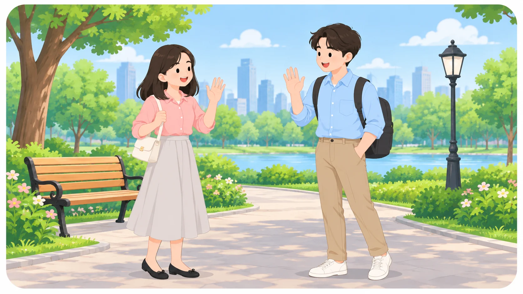 처음 만났을 때 인사하기